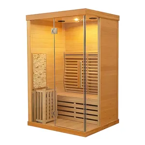 Minimalist Style Wooden Indoor Wet Steam Sauna Room With Bluetooth Speaker and Touch Control thumbnail-5
