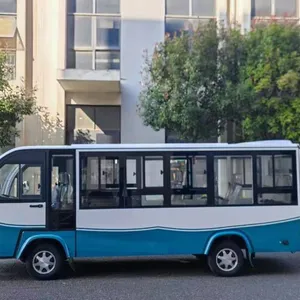 School-style Electric Shuttle Bus - One of the Electric Sightseeing Buses - 14-seater Enclosed Campus Shuttle Bus With Door Rings and Circular Seats for Sightseeing thumbnail-4