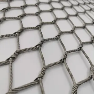 Flexible Stainless Steel Wire Rope Mesh SS316 for Bird Proof Net and Zoo Fence thumbnail-5