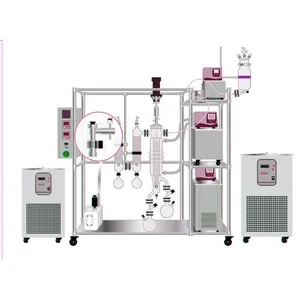 Laboratory Shortpath Herb Oil Wiped Film Molecular Evaporator Distillation Unit Molecule Distiller Machine thumbnail-2