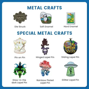 Personalized Your Own Pines Metalicos al Por Mayor 2d 3D Brand Letter Badge Pin Metal Zinc Alloy Enamel Lapel Pins thumbnail-2