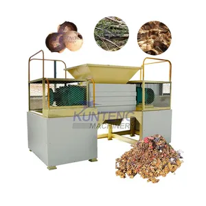 Heavy Duty Auto Feed Wood Chipper Tree Branches Grass Straw Forest Waste Double Shaft Shredder EPC thumbnail-1