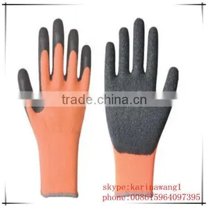 High Quality Orange Latex Coated Glove Working Cotton Glove Rubber Safety Glove thumbnail-2