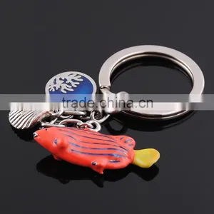 Metal Keychain Key Ring Wholesale Cheap Lazy Fish Keychain thumbnail-1