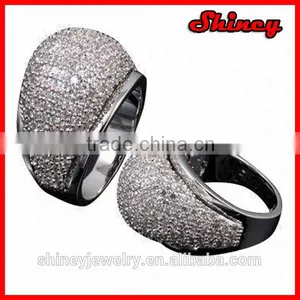 2014 High Quality Factory Design Micro Pave Stone Ring Designs for Men thumbnail-1