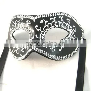 Sexy Eye Mask With Halloween Mask With Large Feather Half Face Female Costume Party Princess of Venice Paper Party Eye Mask thumbnail-2