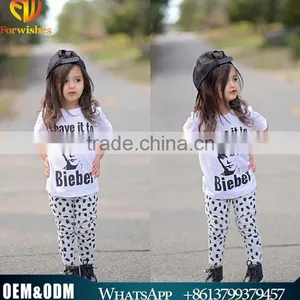 2016 Wholesale Baby Kids Casual Clothing Sets Summer Children Girl Cotton Suit Sets Children Outfits thumbnail-1