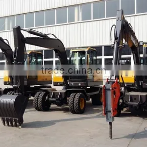 Mini Excavator Buckets, Chinese Mini Excavator for Sale, Hydraulic Excavator,8T Wheel Excavator, Mini Excavator, Excavator thumbnail-1