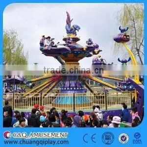 Kids Playground Equipment Amusement Rides 8 Seats Big Eyes Self Control Plane thumbnail-1