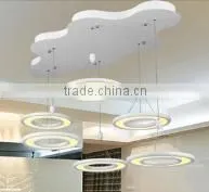Modern Remote Control Crystal Chandelier With Three Rings thumbnail-4