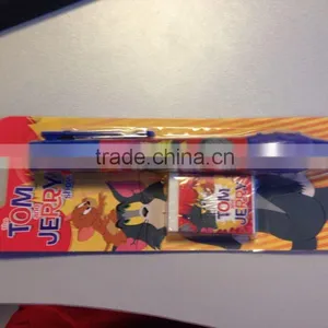 TOm and Jerry Design 4 Color Ball Pen With Eraser in Stationery Set thumbnail-1