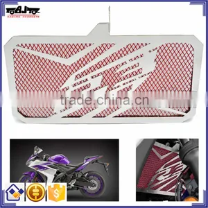 BJ-RG-YA004 Hot Selling Motorcycle Parts Stainless Steel 304 Red Radiator Grill Guard Protector For Yamaha Yzf R25 2015 2016 thumbnail-1