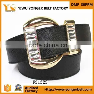 Fashion pu Skinny Rhinestone Hot Wholesale Clothing Market Belt for Lady thumbnail-3