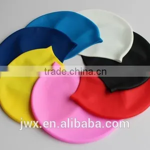 Red Silica Gel Swimming Cap Water-proof Swimming Pool Swimming Cap thumbnail-5