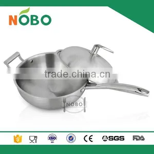 High Quality 3 Layers Stainless Steel 304 Non-stick Frying Pan With Lid Quality Choice thumbnail-5