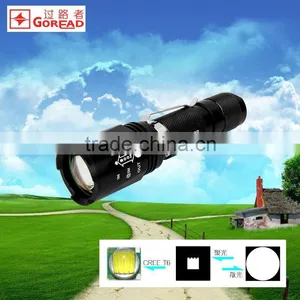 GOREAD Y63 High Bright Rechargeable Focusable XML T6 LED Flashlight thumbnail-1