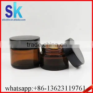 60ml Amber Glass Jar With Black Top thumbnail-5