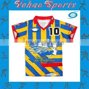 Custom Printed Bulk Soccer Jersey for Babies With Collar thumbnail-1