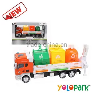 Alloy 1:42 Scale Model Garbage Truck Toy for Children thumbnail-1
