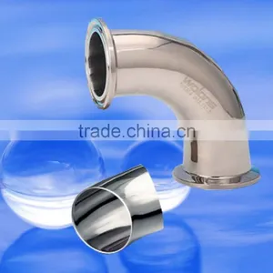 Sanitary Stainless Steel 90 Deg Weld Bend Sanitary Pipe Fittings thumbnail-1