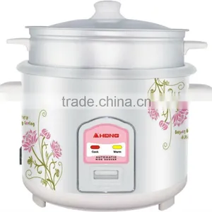 500W Full Body Print Flower Rice Cooker With Steam Tray thumbnail-1
