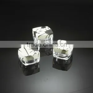 Ink Sprayed Cosmetic Packaging Square Cream Jar thumbnail-1