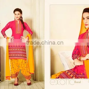 EMBROIDARY COTTON PATIYALA SUIT thumbnail-6