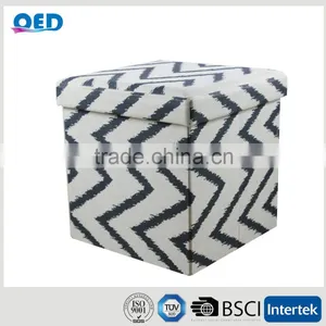 Fabric Folding Ottoman Fancy Small Sitting Stool thumbnail-2