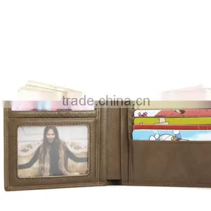 Custom Handmade Fashion pu Leather Square Business Card Holder thumbnail-1