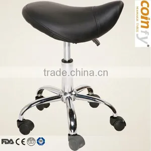 COMFY MA04 Chrome Salon Saddle Stool thumbnail-1