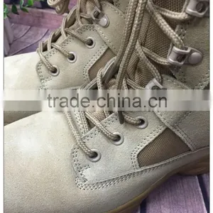 Outdoor High Quality Khaki Army Tactical Leather Military Boots thumbnail-1