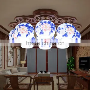 Chinese Ceramic Nine Handmade Celling Light Hanging Lighting thumbnail-1