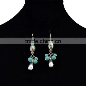 New Design Bohemia Jewelry Drop Pendant Vintage Turquoise Earrings For Women thumbnail-2