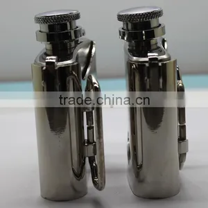 500ml Laser Welding Copper Black Alcohol 6oz Disposable Hip Flask With Cigarette Case thumbnail-6
