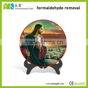 Handmade Color Spray Jesus Image Painted Table Decoration Decorative Plate Religious thumbnail-1