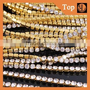 Crystal Close Rhinestone Chain Copper Cup Chain for Clothing Embellishment thumbnail-6
