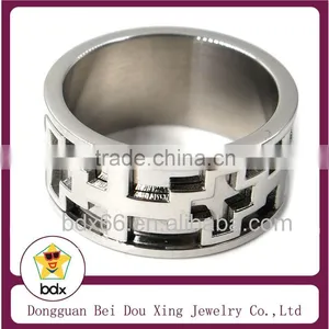 Express 2015 Latest Design Religious Stainless Steel Interlocking Catholic Jesus Cross Christians Rosary Finger Rings thumbnail-1