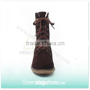 Hot Selling Wine Red Cow Suede Leather Woman Boot, Women Ladies Shoes thumbnail-3
