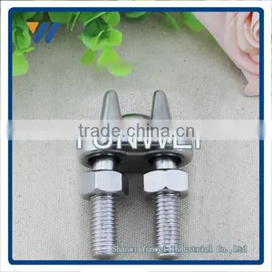 Silver Tone Metal Cable Clip Saddle Clamp 2 Pcs for 5/16" Drop Wire Clamp Clip DIN741 Malleable thumbnail-2