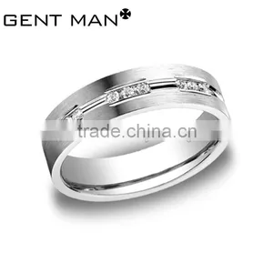 Popular CZ Rings 316L Stainless Steel Engagement Ring Titanium Trendy Ring thumbnail-6