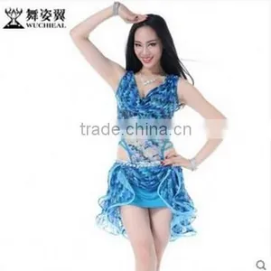 Wuchieal Belly Dance Costume for Performance, Ladies Sexy Leopard Dress thumbnail-3