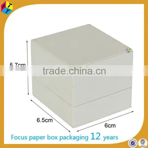 White Mini Cheap Manufacturer Jewelry Velvet Box thumbnail-2