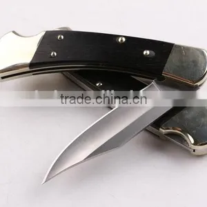 OEM 440 Stainless Steel Folding Backlock Knife With Brass Handle thumbnail-5