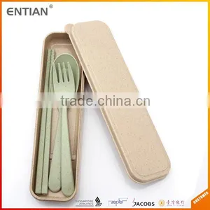 Hot Sale Wheat Straw Cutlery Set With Box thumbnail-3