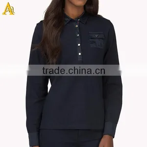 Cotton Blend Polo t Shirt Custom Polo Shirt With Pocket thumbnail-1