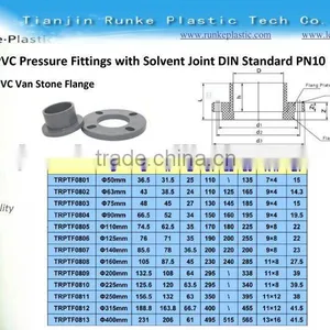 PVC Two Pieces Flange for PVC Butterfly Valve DIN Standard thumbnail-1