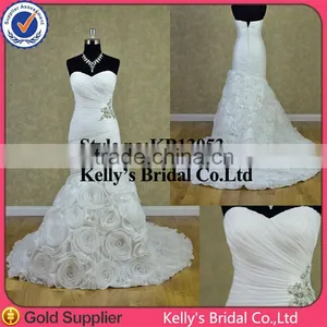 One-shoulder Straps Sweetheart Necklinelace Open Back Mermaid Wedding Dress thumbnail-2