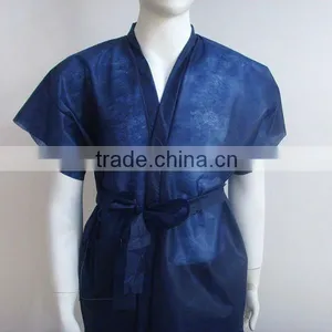 Disposable Non-woven Blue Hotel Use Bathrobe thumbnail-1