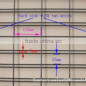Chroming Slat Wire Panel Metal Grid Mesh Wall Panels Display Metal Grid Panel thumbnail-4