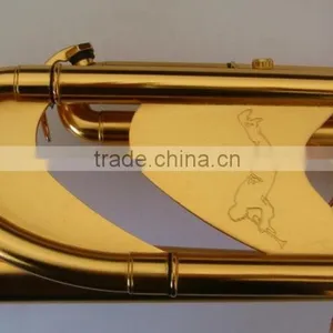 High Grade Trumpet Brush Gold Surface Import Brass Bell Professional Musical Instruments thumbnail-2